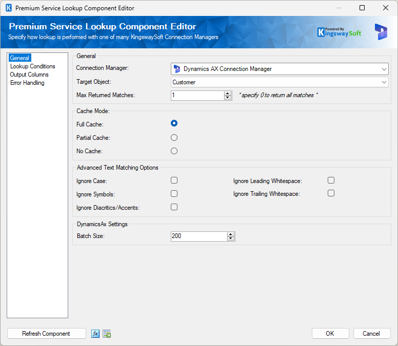 Premium Service Lookup - Dynamics FO